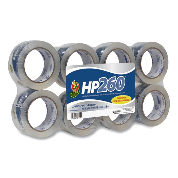 HP260 Packaging Tape, 3" Core, 1.88" X 60 Yds, Clear, 8/pack