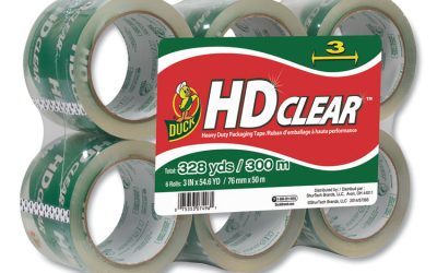 Heavy-Duty Carton Packaging Tape, 3″ Core, 3″ X 54.6 Yds, Clear, 6/pack