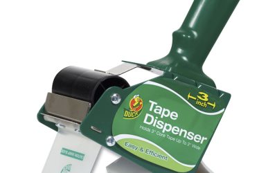 Extra-Wide Packaging Tape Dispenser, 3″ Core, For Rolls Up To 3″ X 54.6 Yds, Green