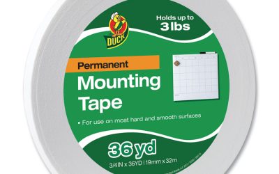 Double-Stick Foam Mounting Tape, Permanent, Holds Up To 2 Lbs, 0.75″ X 36 Yds