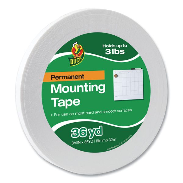 Double-Stick Foam Mounting Tape, Permanent, Holds Up To 2 Lbs, 0.75" X 36 Yds
