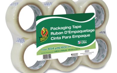 Commercial Grade Packaging Tape, 3″ Core, 1.88″ X 109 Yds, Clear, 6/pack