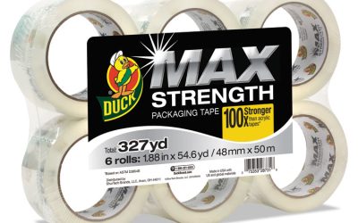 Max Packaging Tape, 3″ Core, 1.88″ X 54.6 Yds, Crystal Clear, 6/pack