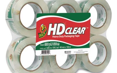 Heavy-Duty Carton Packaging Tape, 3″ Core, 1.88″ X 109.3 Yds, Clear, 6/pack