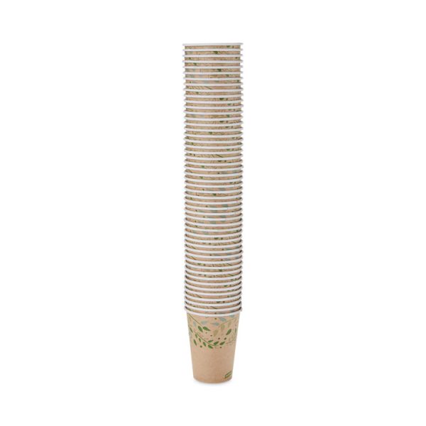 EcoSmart Recycled Fiber Hot/Cold Cups, 12 oz, Kraft/Green, 50/Sleeve, 20 Sleeves/Carton - Image 6