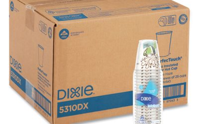 Perfectouch Paper Hot Cups, 10 Oz, Coffee Haze Design, 25 Sleeve, 20 Sleeves/carton