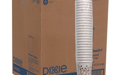 Perfectouch Paper Hot Cups, 20 Oz, Coffee Haze Design, 25/sleeve, 20 Sleeves/carton