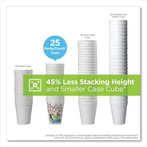 Perfectouch Paper Hot Cups, 20 Oz, Coffee Haze Design, 25/sleeve, 20 Sleeves/carton - Image 10