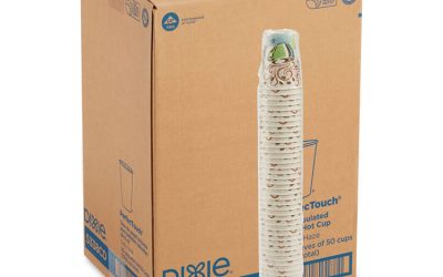 Perfectouch Paper Hot Cups, 8 Oz, Coffee Haze Design, 50/sleeve, 20 Sleeves/carton