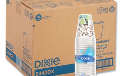 Perfectouch Paper Hot Cups, 12 Oz, Coffee Haze Design, 25 Sleeve, 20 Sleeves/carton