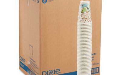 Perfectouch Paper Hot Cups, 16 Oz, Coffee Haze Design, 50/sleeve, 20 Sleeves/carton