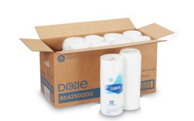 White Dome Lid Fits 10 Oz To 16 Oz Perfectouch Cups, 12 Oz To 20 Oz Hot Cups, Wisesize, 500/carton