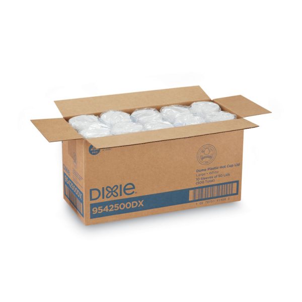 White Dome Lid Fits 10 Oz To 16 Oz Perfectouch Cups, 12 Oz To 20 Oz Hot Cups, Wisesize, 500/carton - Image 5