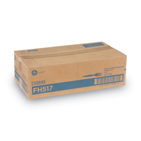 Plastic Cutlery, Heavyweight Forks, Black, 1,000/carton - Image 5