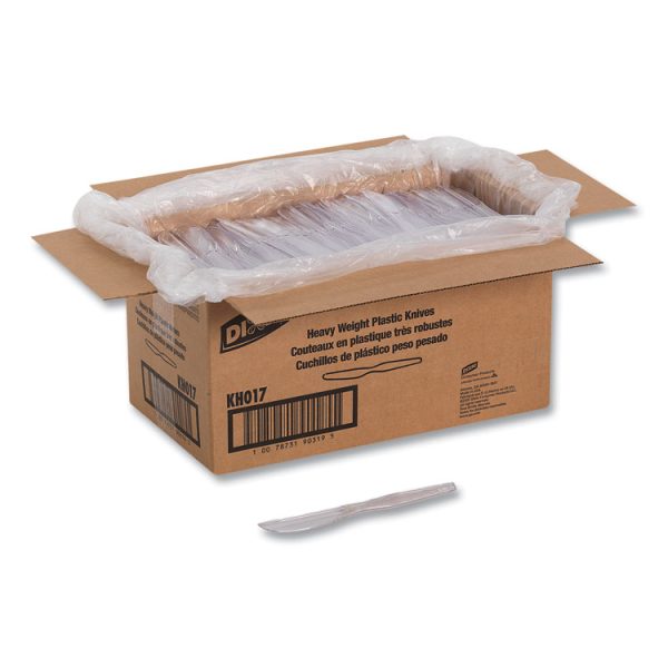 Heavyweight Polystyrene Cutlery, Knives, Clear, 1,000/carton - Image 3