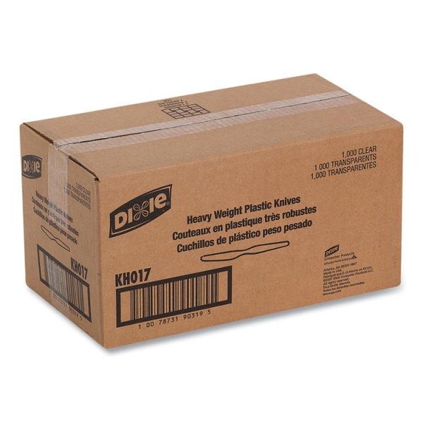 Heavyweight Polystyrene Cutlery, Knives, Clear, 1,000/carton - Image 4