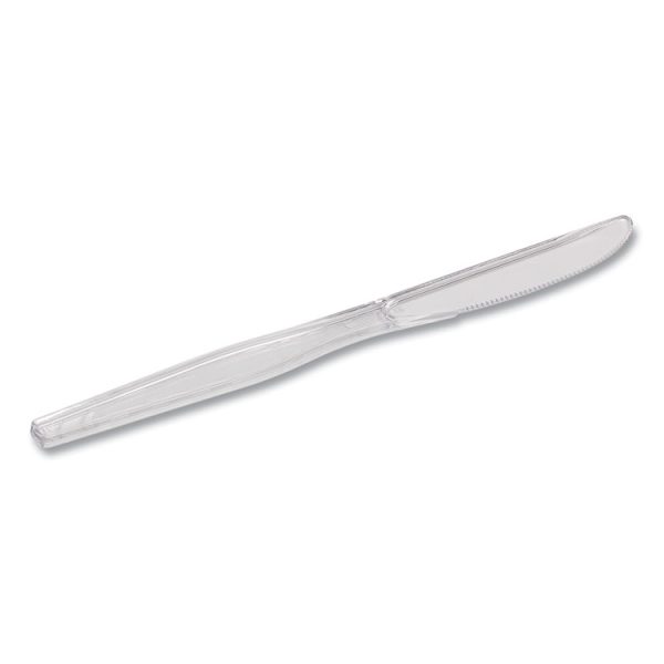 Heavyweight Polystyrene Cutlery, Knives, Clear, 1,000/carton - Image 2
