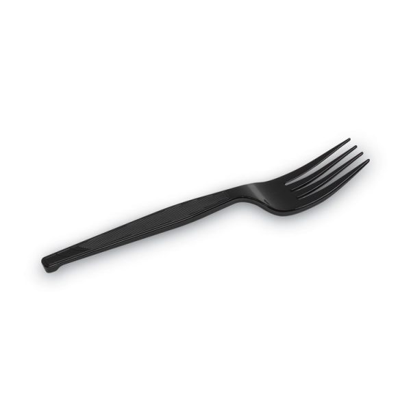 Individually Wrapped Heavyweight Forks, Polypropylene, Black, 1,000/carton - Image 4