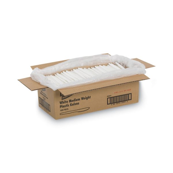 Plastic Cutlery, Mediumweight Knives, White, 1,000/carton - Image 4