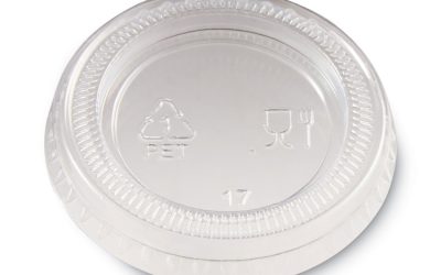 Plastic Portion Cup Lid, Fits 1 Oz Portion Cups, Clear, 4,800/carton