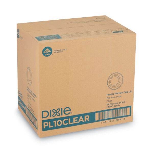 Plastic Portion Cup Lid, Fits 1 Oz Portion Cups, Clear, 4,800/carton - Image 6