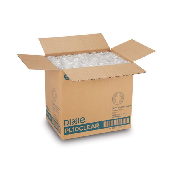 Plastic Portion Cup Lid, Fits 1 Oz Portion Cups, Clear, 4,800/carton - Image 5