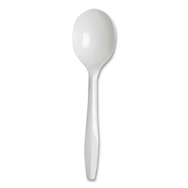 Plastic Cutlery, Mediumweight Soup Spoons, White, 1,000/carton - Image 2