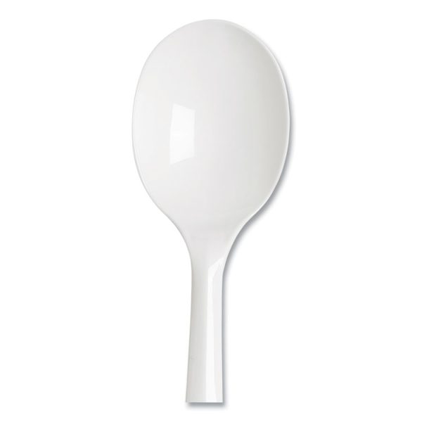 Plastic Cutlery, Mediumweight Soup Spoons, White, 1,000/carton - Image 3