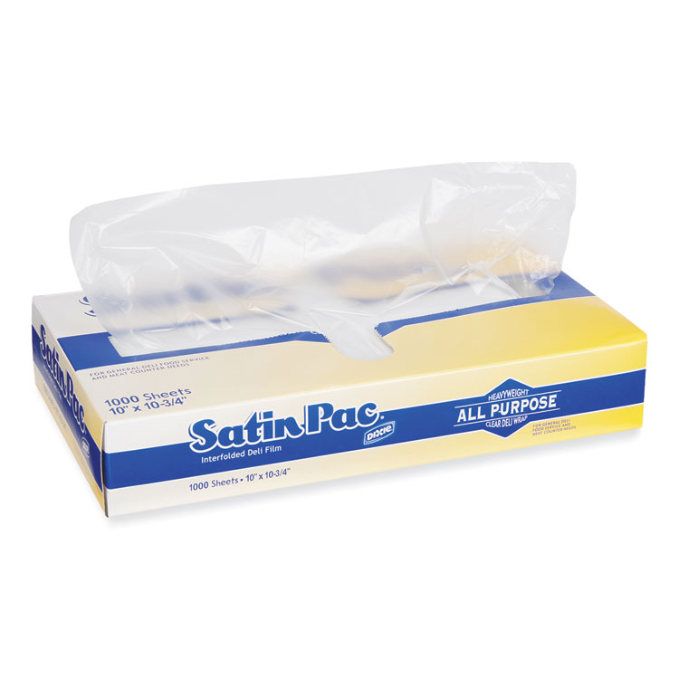 Satin-Pac High Density Polyethylene Deli Film Sheets, 10 X 10.75, Clear, 1,000/pack, 10 Packs/carton - Image 3