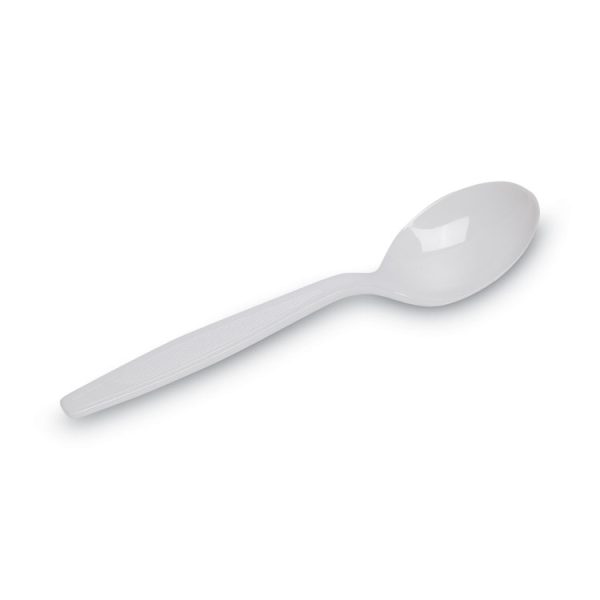 Plastic Cutlery, Heavyweight Soup Spoons, White, 1,000/carton - Image 5