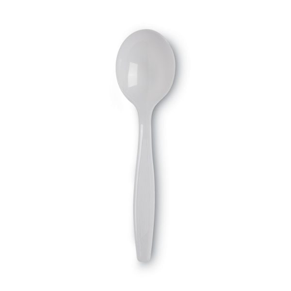 Plastic Cutlery, Heavyweight Soup Spoons, White, 1,000/carton - Image 3