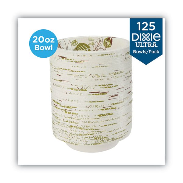 Pathways Heavyweight Paper Bowls, 20 Oz, White/green/burgundy, 125/pack - Image 3
