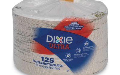 Pathways Soak Proof Shield Heavyweight Paper Plates, 8.5″ Dia, Green/burgundy, 125/pack