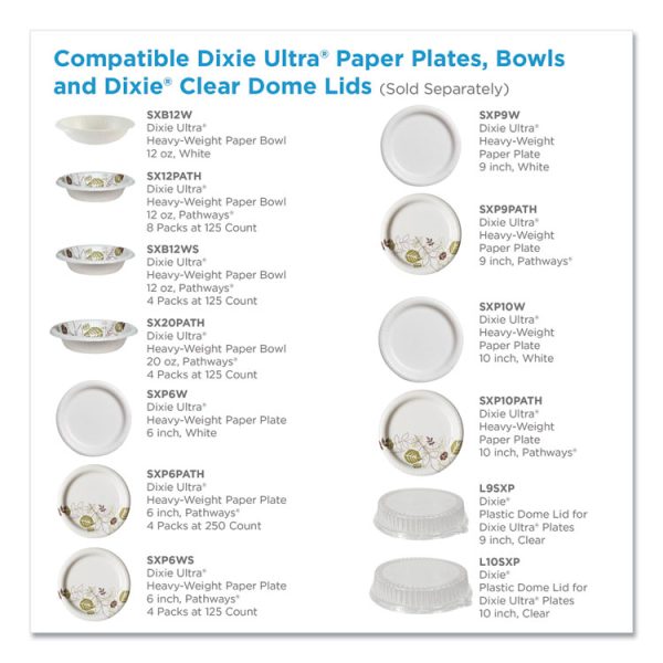 Pathways Soak Proof Shield Heavyweight Paper Plates, Wisesize, 8.5" Dia, Green/burgundy, 500/carton - Image 6
