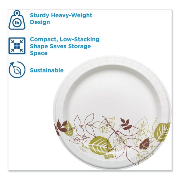 Pathways Soak Proof Shield Heavyweight Paper Plates, Wisesize, 8.5" Dia, Green/burgundy, 500/carton - Image 4
