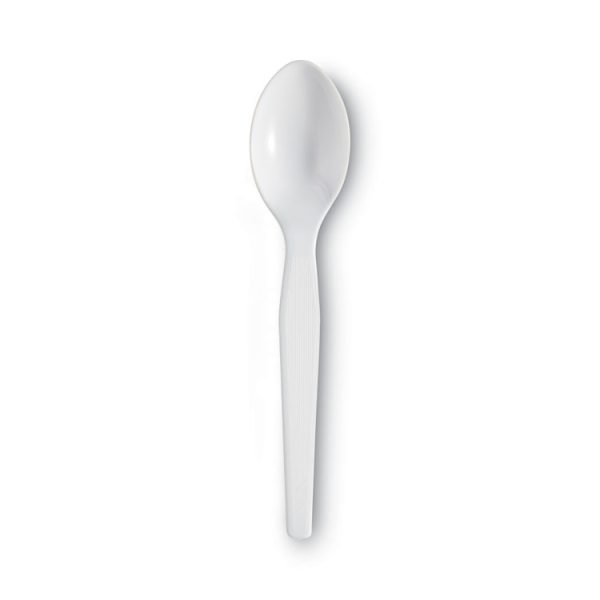 Plastic Cutlery, Heavyweight Teaspoons, White, 1,000/carton - Image 2