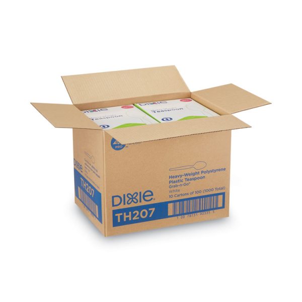 Plastic Cutlery, Heavyweight Teaspoons, White, 1,000/carton - Image 4