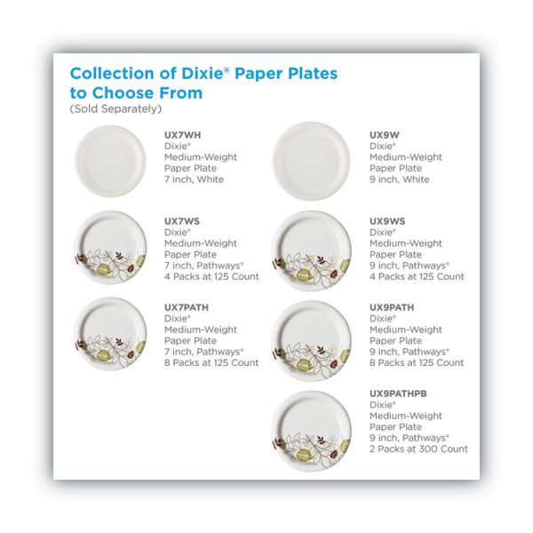 Pathways Soak-Proof Shield Mediumweight Paper Plates, 8.5" dia, Green/Burgundy, 1,000/Carton - Image 6