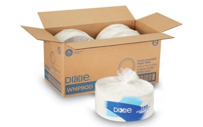 White Paper Plates, 9″ Dia, 250/pack, 4 Packs/carton