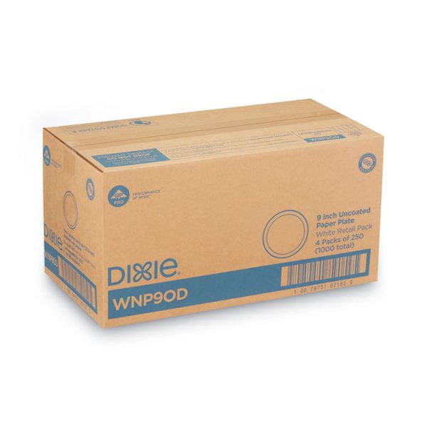 White Paper Plates, 9" Dia, 250/pack, 4 Packs/carton - Image 6