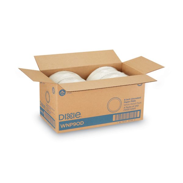White Paper Plates, 9" Dia, 250/pack, 4 Packs/carton - Image 5