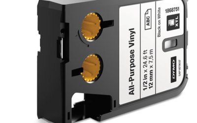 Xtl All-Purpose Vinyl Labels, 0.5″ X 24.6 Ft, White/black Print