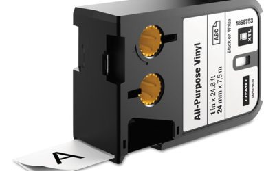 Xtl All-Purpose Vinyl Labels, 1″ X 23 Ft, Black On White