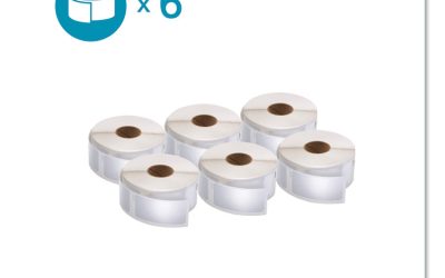 LW Multipurpose Labels, 1″ x 2.13″, White, 500 Labels/Roll, 6 Rolls/Pack