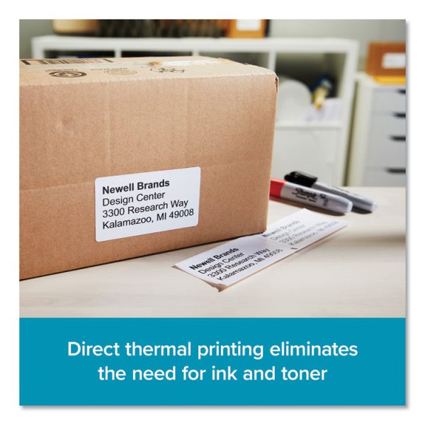 LW Shipping Labels, 2.31" x 4", White, 300 Labels/Roll, 6 Rolls/Pack - Image 3