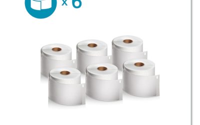 LW Shipping Labels, 2.31″ x 4″, White, 300 Labels/Roll, 6 Rolls/Pack