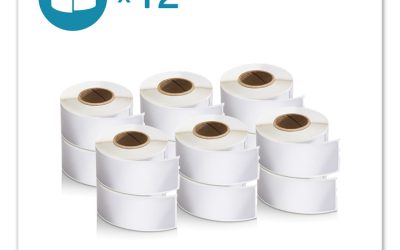 LW Address Labels, 1.13″ x 3.5″, White, 350 Labels/Roll, 12 Rolls/Pack
