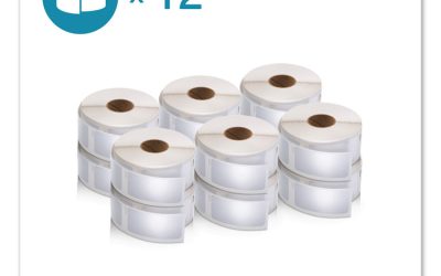 LW Multipurpose Labels, 1″ x 2.13″, White, 500 Labels/Roll, 12 Rolls/Pack