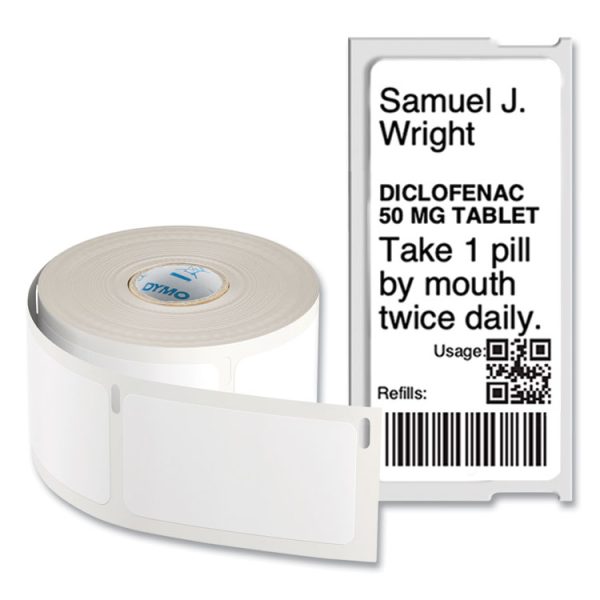 LW Durable Labels, Medical Prescription Label, 1" x 2.13", White, 500 Labels/Roll - Image 3