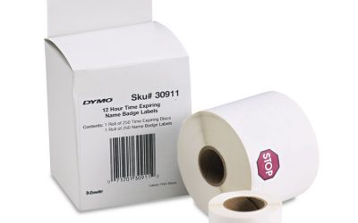 Visitor Management Time-Expiring Name Badges, Adhesive, 2.25″ x 4″, 250 Labels/Box